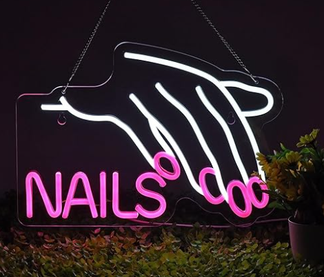 Nail Design Neon Sign