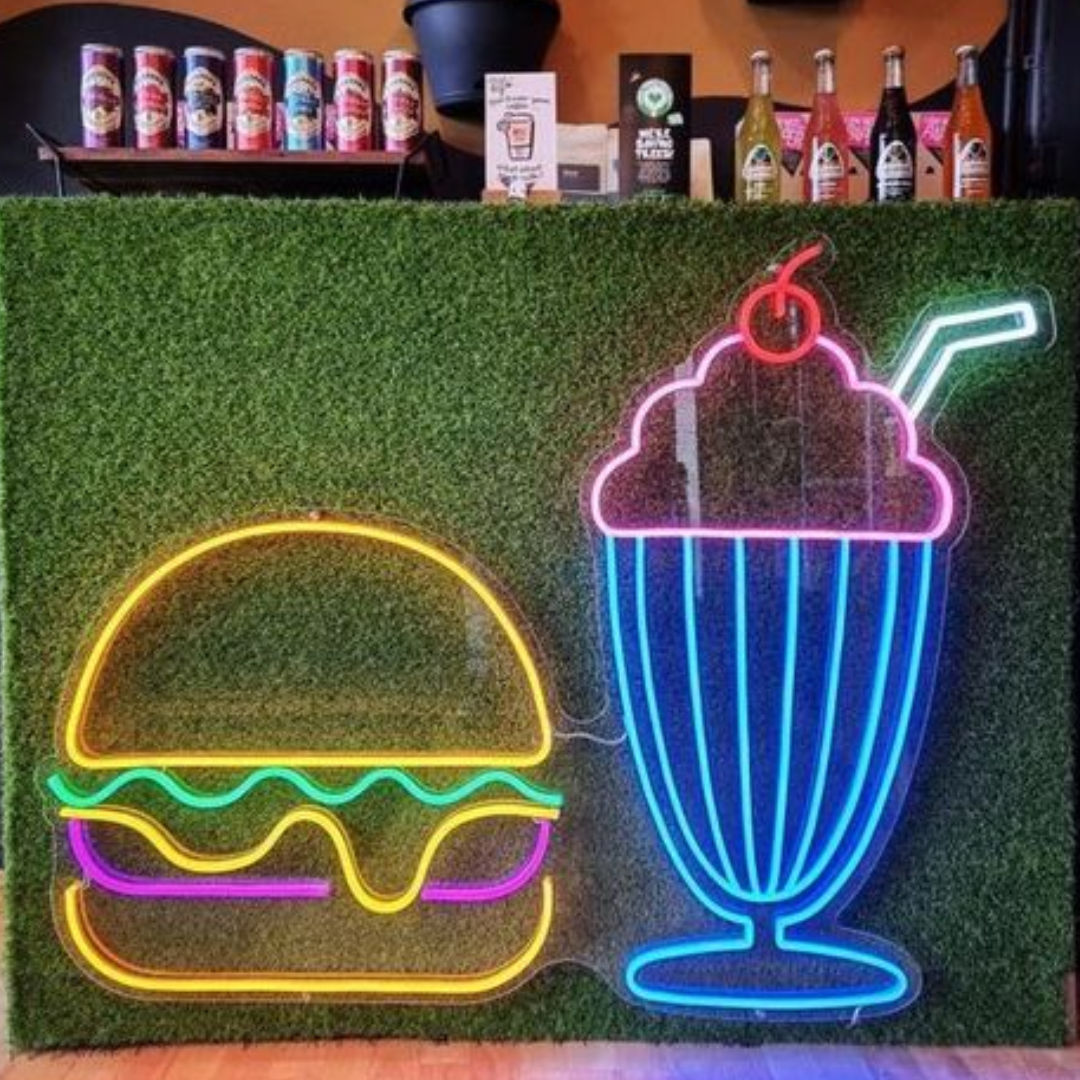 Burger Neon Sign