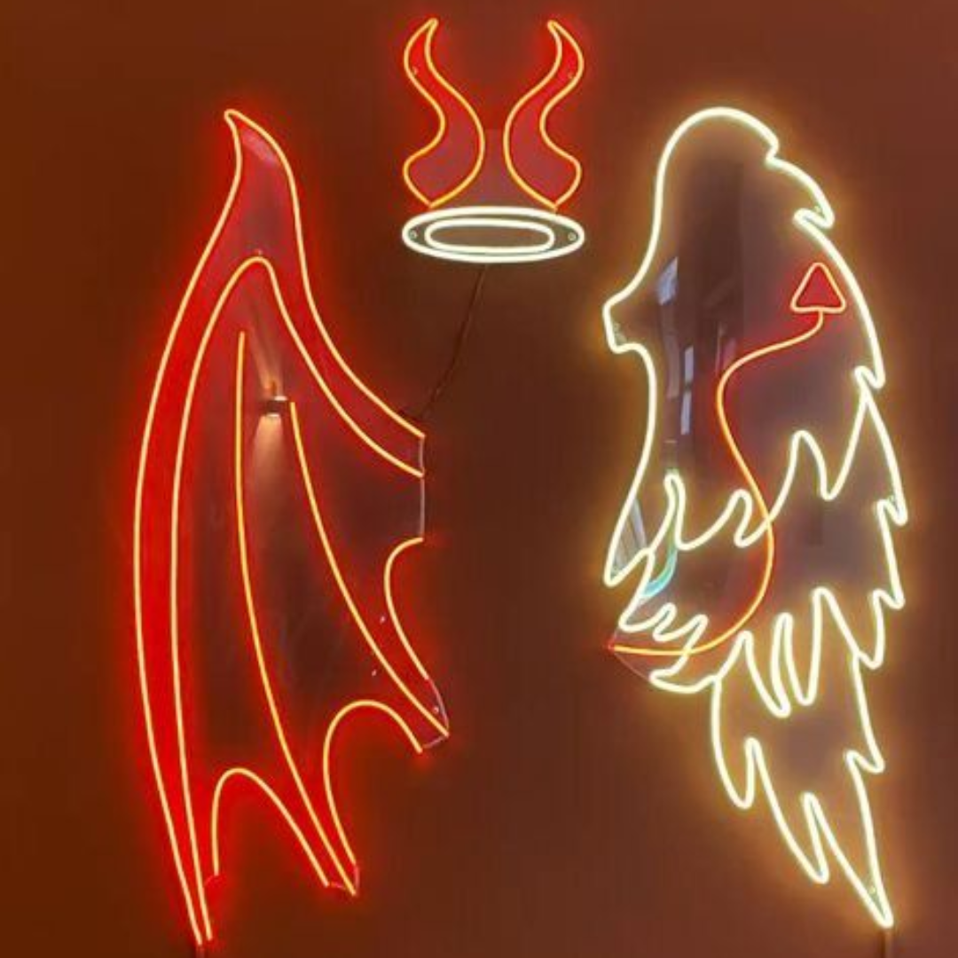 Devil Angel Neon Sign