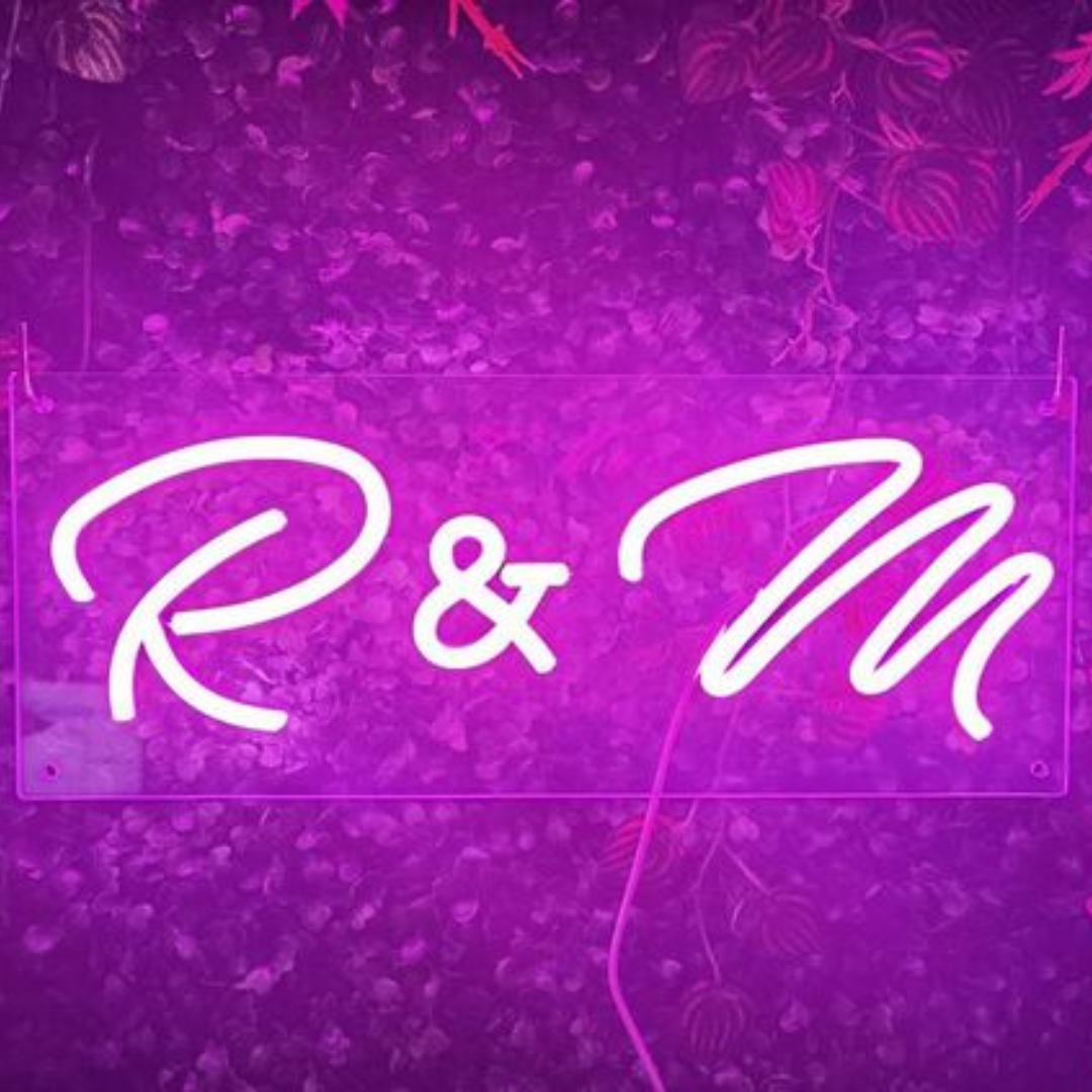 Couple Initials Neon Signs