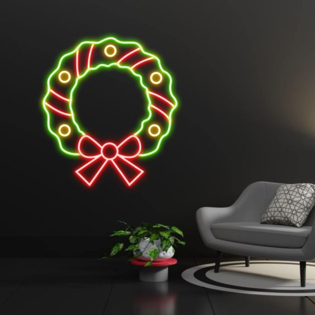 Wreath Neon Sign