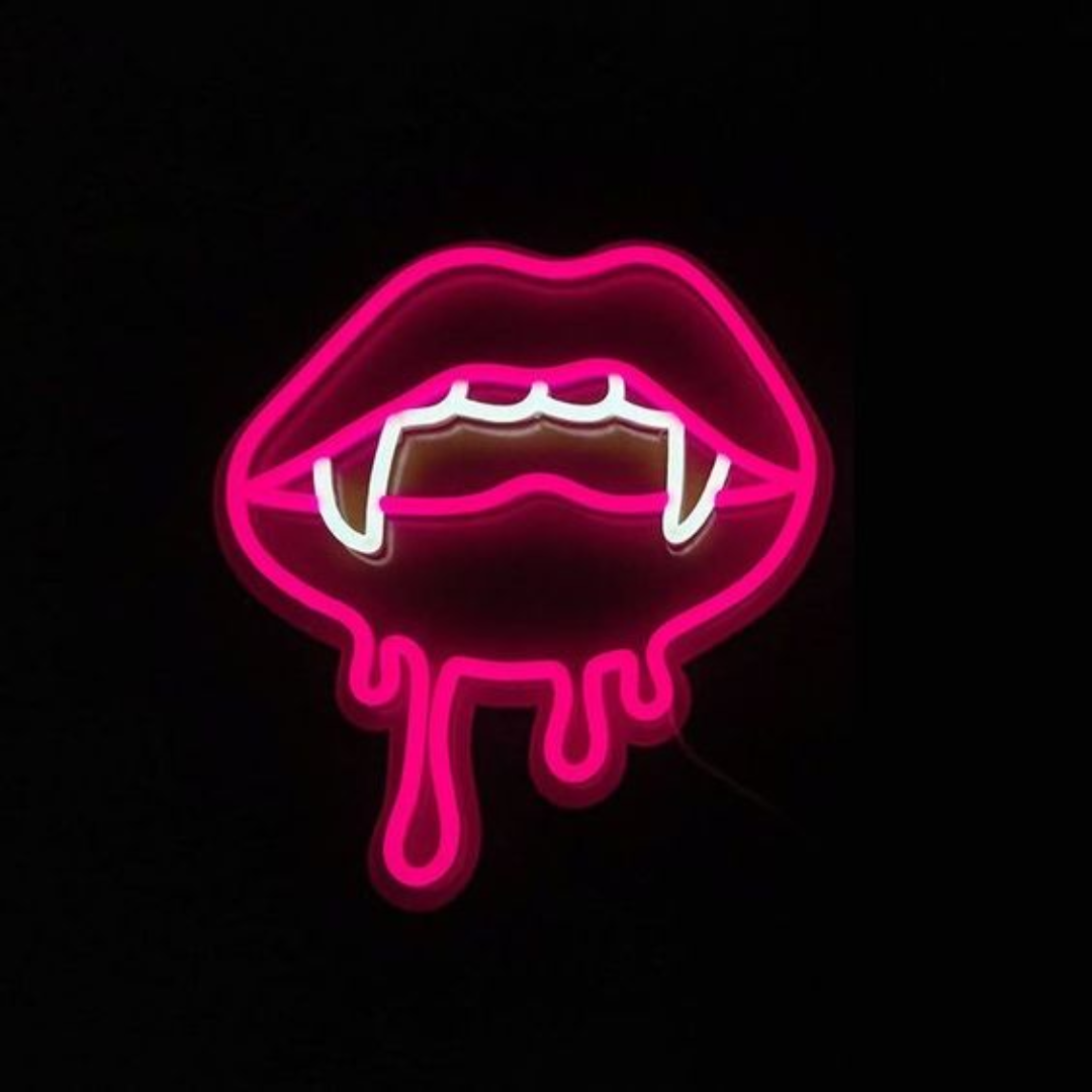 Vampire Teeth Neon Sign